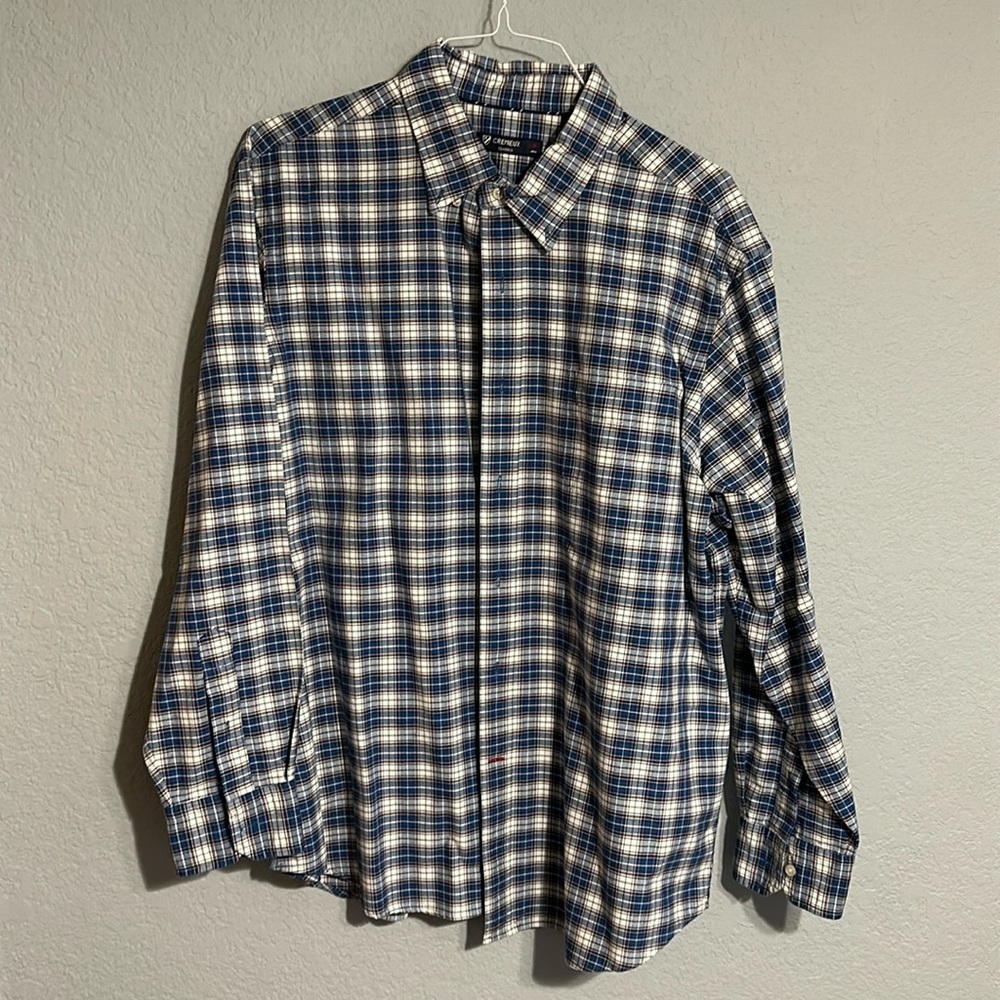Daniel Cremieux Long-Sleeve Button Down Shirt, Size XL, Blue/Red/White